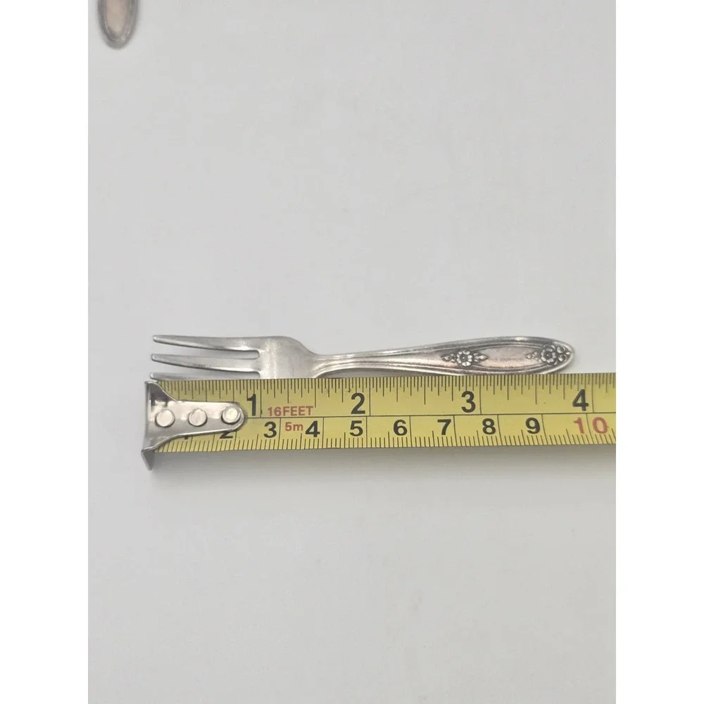 Vintage Oneida Belford Silverplate Baby Spoon Fork Child Utensils Silver Plate